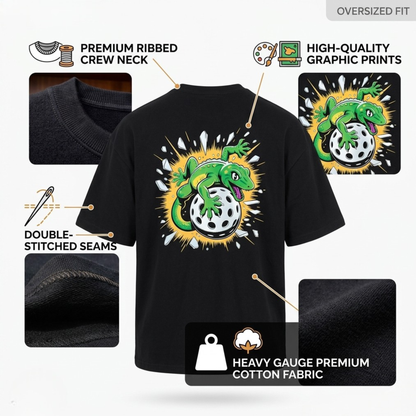 Toxic Front & Back Printed Premium Men’s Oversized T-Shirt – Relaxed Fit