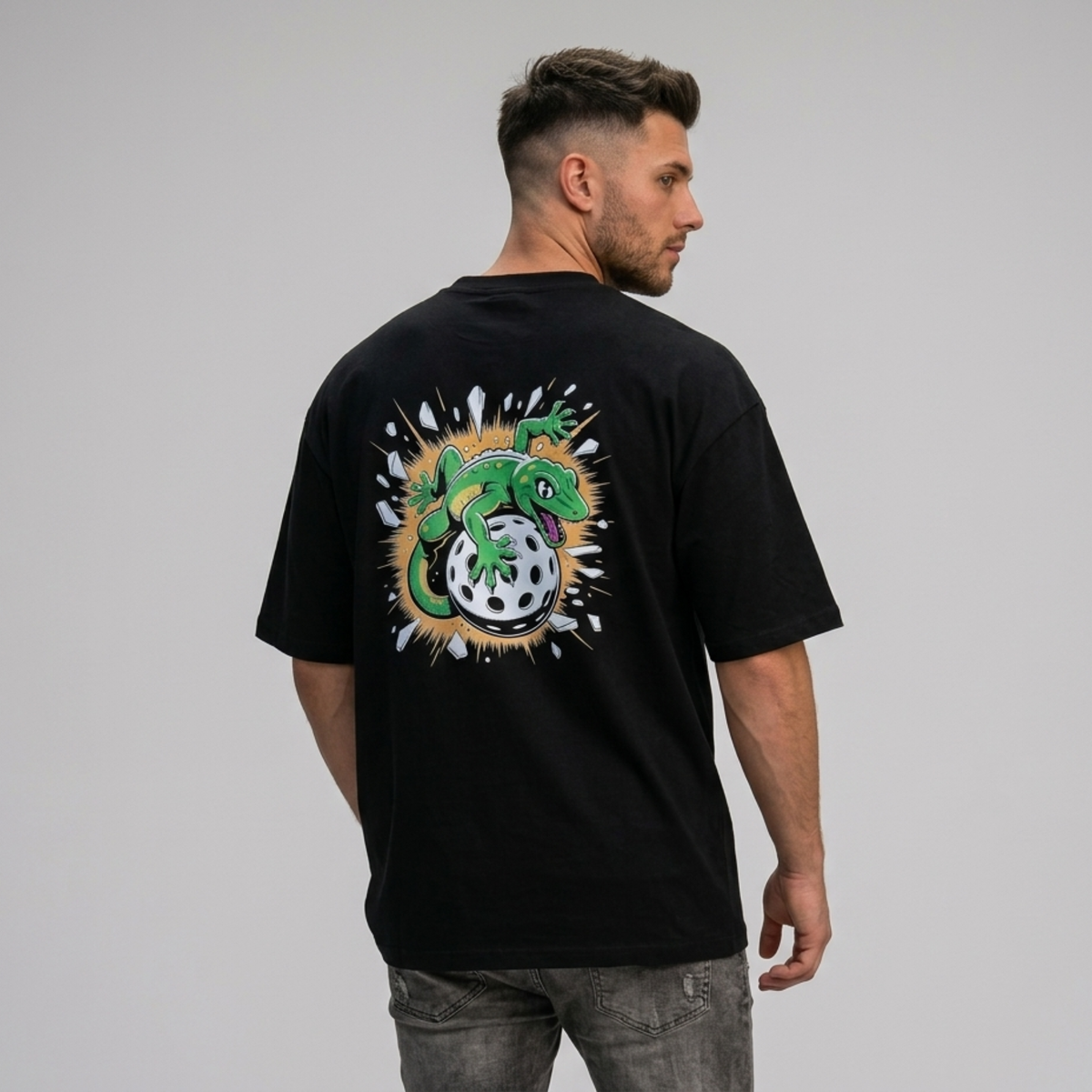 Toxic Front & Back Printed Premium Men’s Oversized T-Shirt – Relaxed Fit