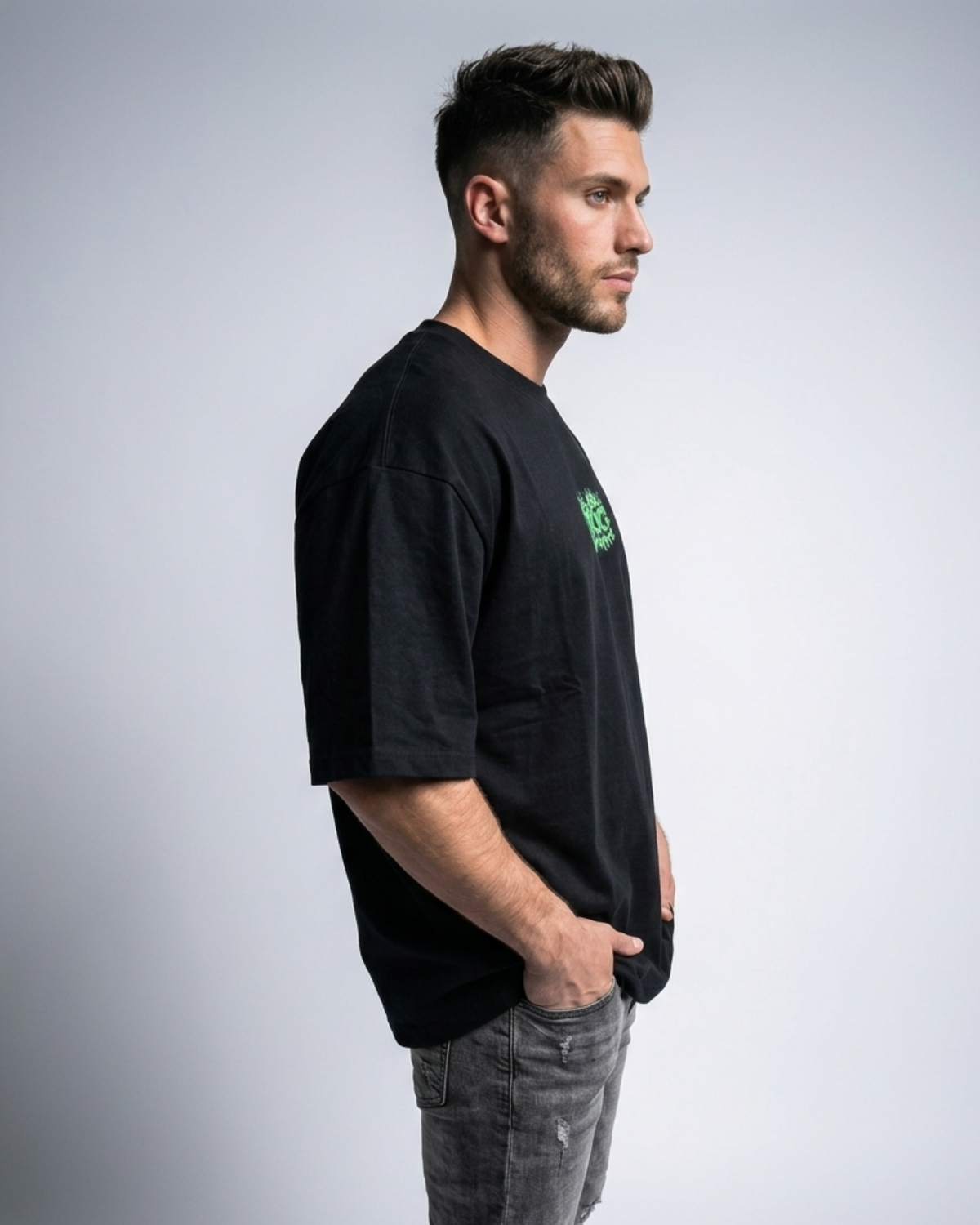 Toxic Front & Back Printed Premium Men’s Oversized T-Shirt – Relaxed Fit