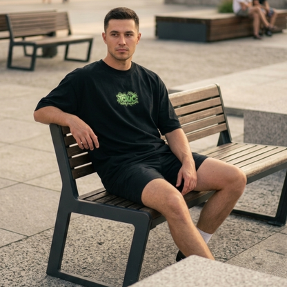 Toxic Front & Back Printed Premium Men’s Oversized T-Shirt – Relaxed Fit