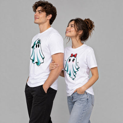 Cute Ghost Couple T-Shirts Pair