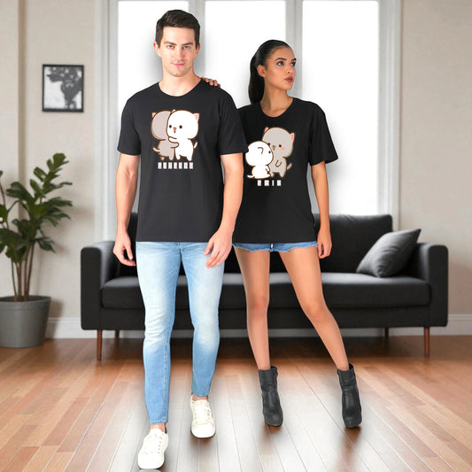 Perfect Pair Couple T-shirt black full view