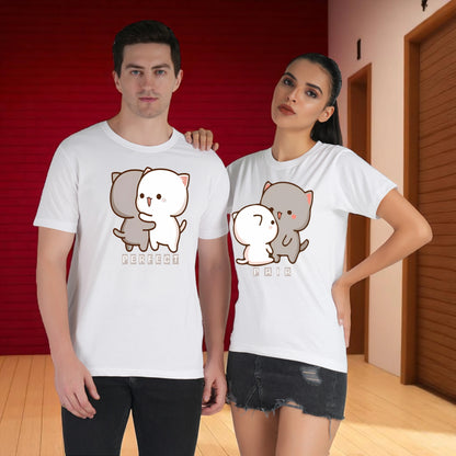 Perfect Pair Couple T-shirt white front view