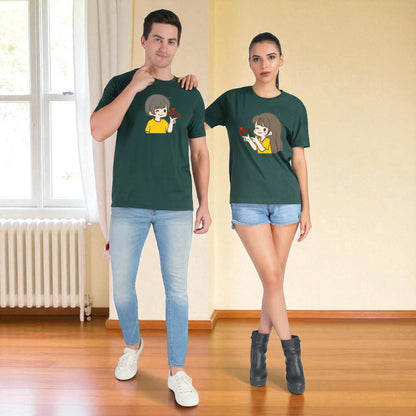 Willy Nilly Fun Couple T-shirt green full view