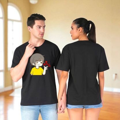 Willy Nilly Fun Couple T-shirt black front-back view